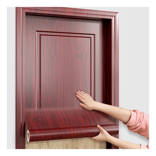 门贴纸木门翻新自粘整张门贴壁纸旧门改造改色贴膜包门套木纹贴纸