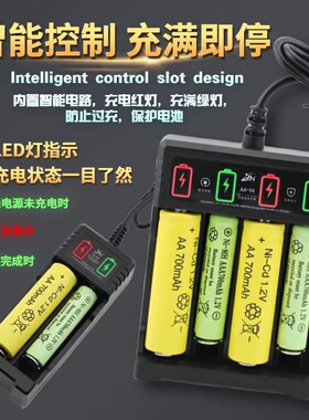 5号7号充电电池1.2V玩具空调电视遥控器鼠标通用AAA可充电器套装