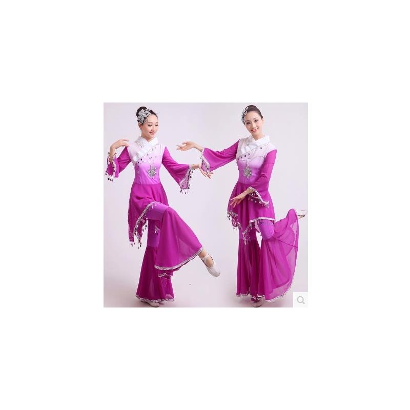 新款成人女装秧歌服古典扇子舞民族服现代舞蹈演出服表演服装秋冬