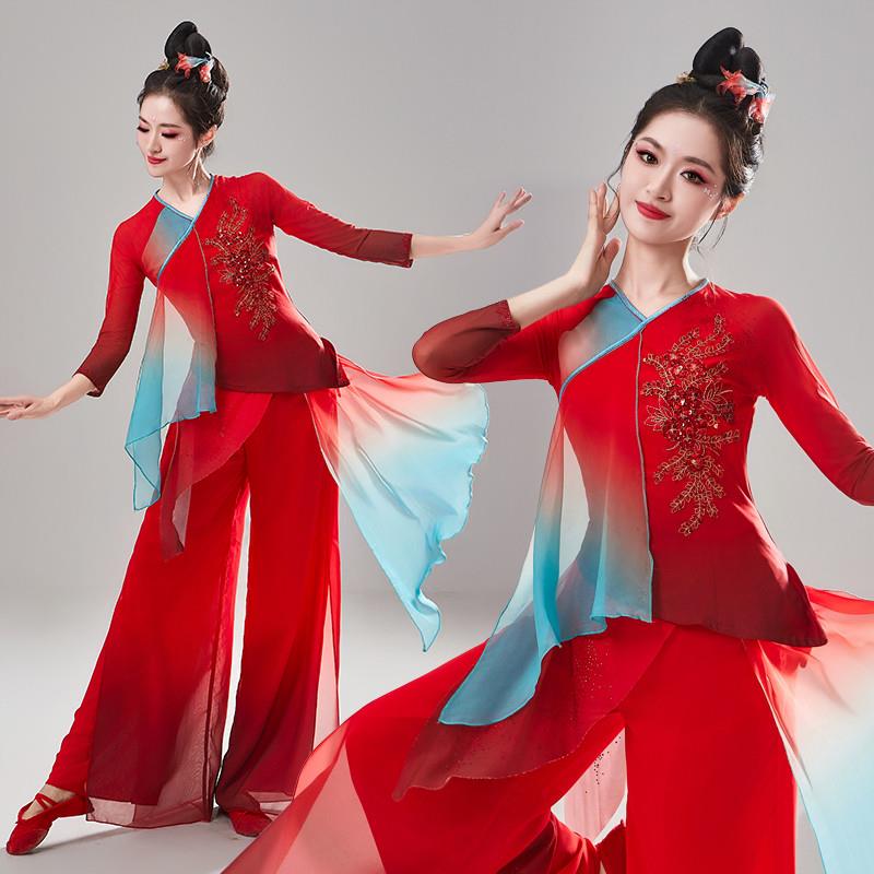 胶州秧歌服演出服女成人2025新款红高粱九儿扇子舞蹈服装艺考套装