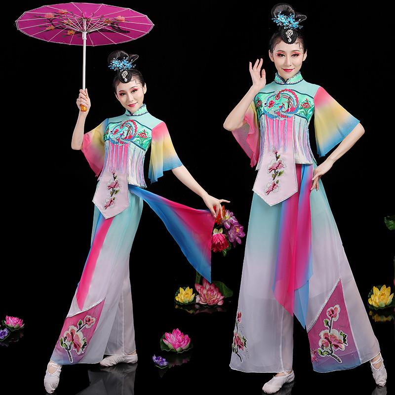 秧歌服女2024新款秋冬季中老年舞蹈服装古典扇子舞套装演出服成人