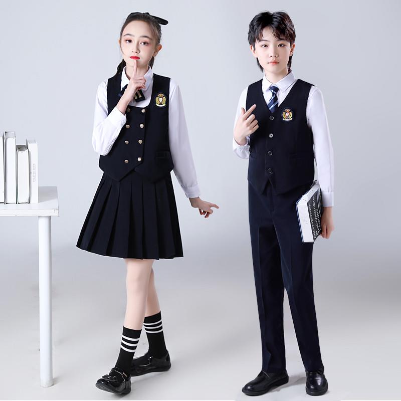 儿童中小学生大合唱服装男女童朗诵口才演讲比赛演出服主持人礼服