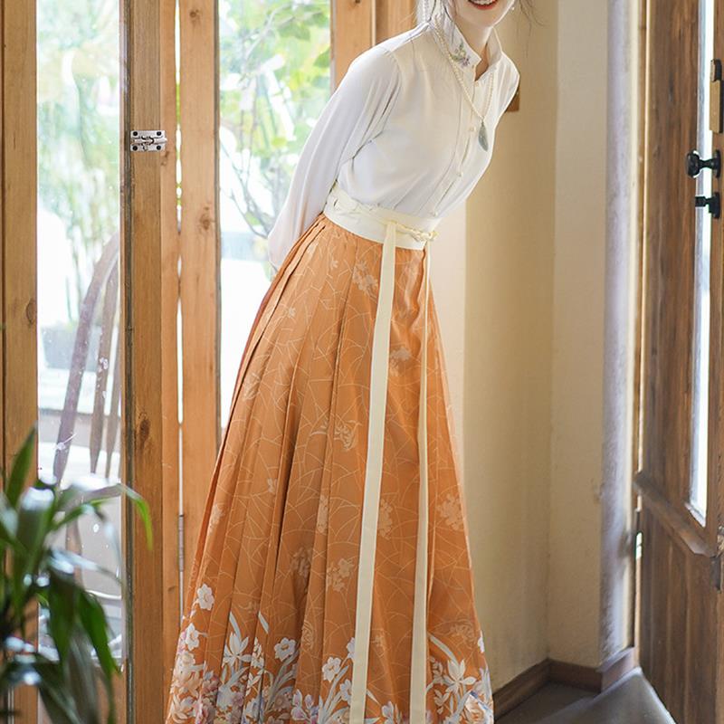 醉梦夕风原创明制马面裙汉服女改良衬衣立领衫汉元素日常通勤百搭