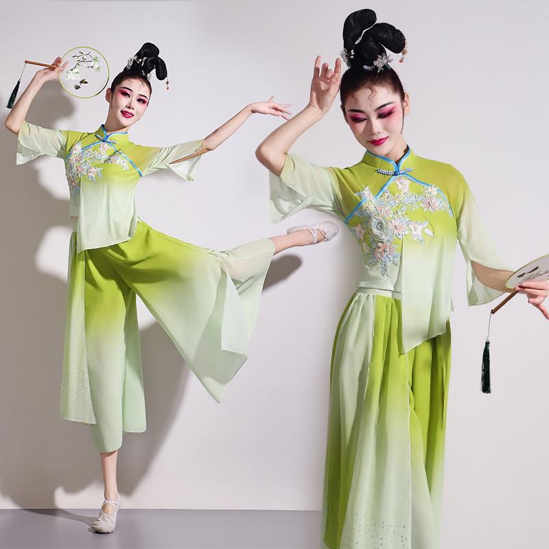 秧歌服演出服女2025新款扇子舞民族风广场舞大赛渔梦渔阳舞蹈服装