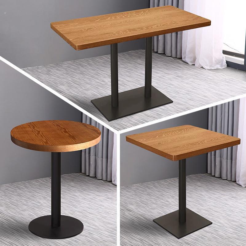 60x60实木小方桌咖啡厅奶茶店餐桌商用餐饮长桌洽谈小圆桌椅组合