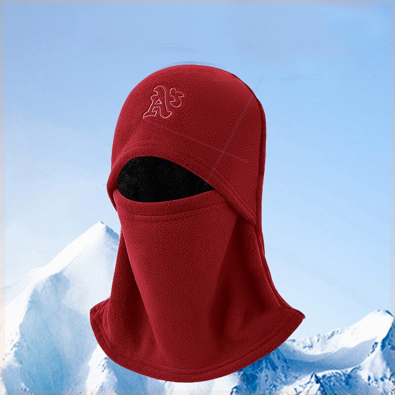 婵率秋冬骑行面罩全脸加绒骑车防风帽子护脸冬季户外一体头套保暖