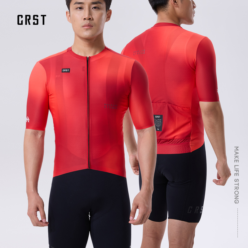 CRST夏季骑行短袖男女款轻薄透气