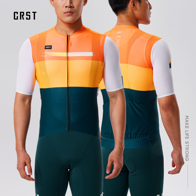 CRST夏季透气骑行竞技短袖男女款
