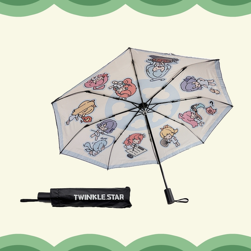 虚拟偶像勤酬小队五姐妹折叠晴雨伞短柄防风加固耐用防晒主播周边