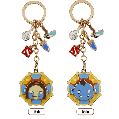 电竞DOTA2金属挂件蓝胖双头龙