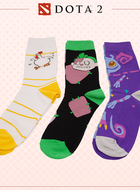 DOTA2 TI英雄主题中筒袜子全棉篮球袜春秋款男女运动袜刀塔周边