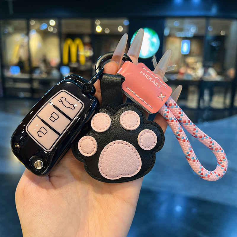 适用于吉利远景X3钥匙套手动挡金刚熊猫远景X1汽车折叠壳包扣可爱