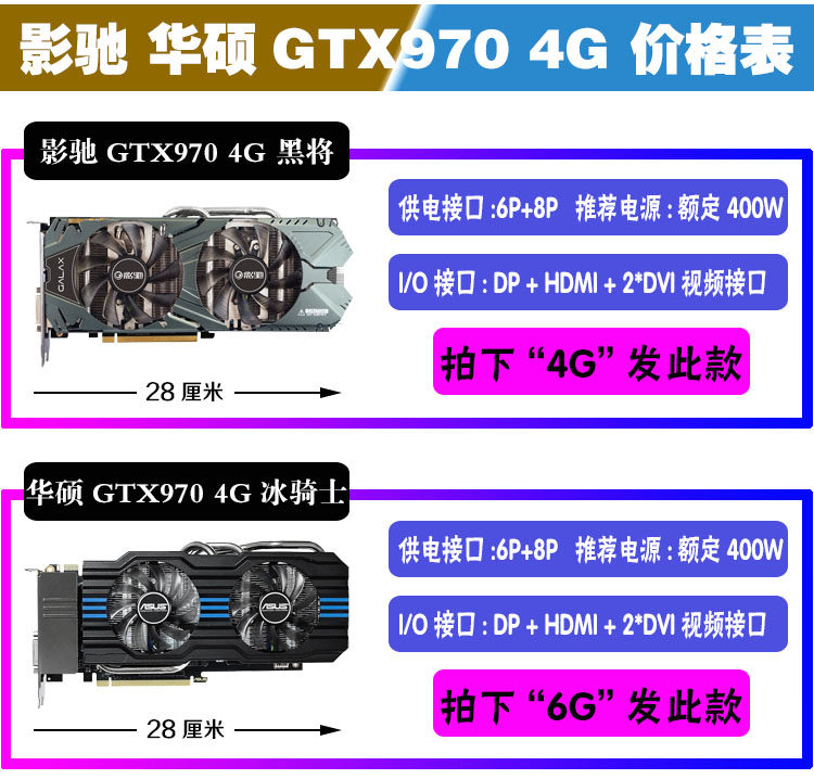 华硕  gtx970 4g 竞吃鸡 拼1060 3g 6g 黑将 高端游戏显卡 电在类目 电脑硬件/显示器/电脑周边, 显卡中 - 来自Buy2taobao.com提供专业的淘宝代购服务