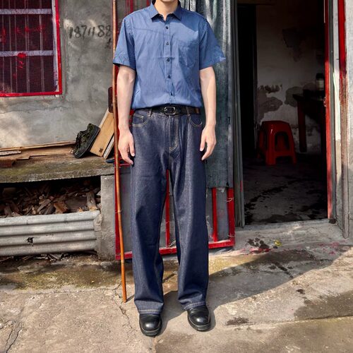 复古重现县城文学原色直筒日系港风纯棉水洗牛仔裤cleanfit长裤