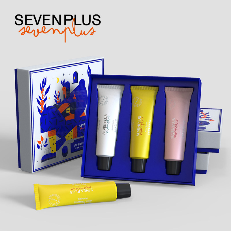 sevenplus护手霜礼盒套装秋冬补水保湿滋润不油腻防干裂木质花香