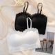 美背抹胸内衣女蕾丝可挂脖小吊带背心夏季 打底内搭防走光裹胸 薄款