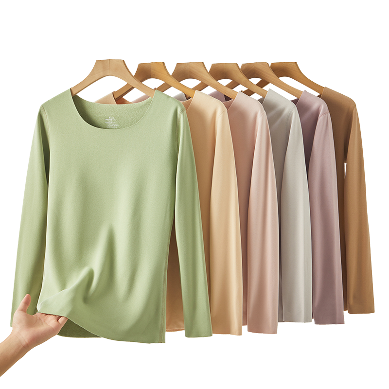 无痕保暖内衣套装女羊绒蚕丝冬新款德加绒加厚秋衣秋裤发热打底衫