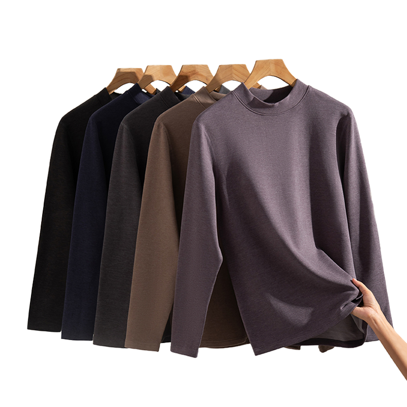 羊绒蚕丝德绒保暖内衣套装男士中领加绒加厚发热秋衣秋裤男款冬季