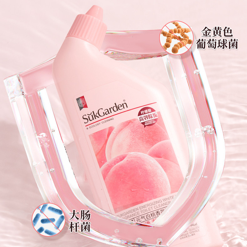 【胡可推荐】蔬果园洁厕剂白桃香氛除菌除臭去污除垢马桶清洁剂