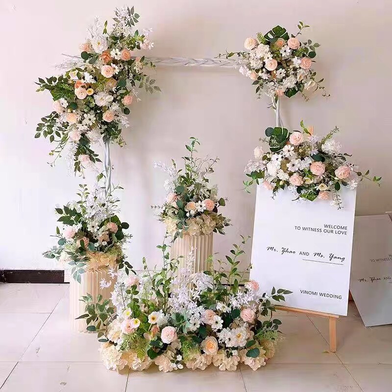 婚庆大款地排花仿真绢花成品装饰婚庆绢花