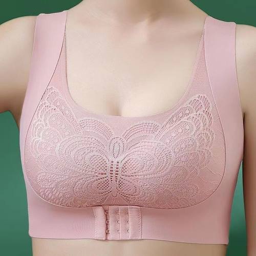 无痕内衣女蕾丝美背聚拢