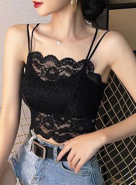 蕾丝美背抹胸吊带背心内