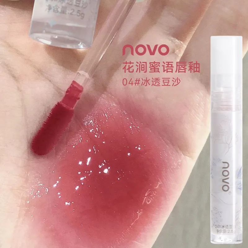 NOVO镜面水光唇釉不沾杯不掉色防水口红女学生党玻璃唇唇蜜平价