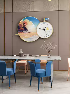 Cartoon light luxury creative clock simple modern home wall clock personality Fashion Net red atmospheric decorative clock Wall