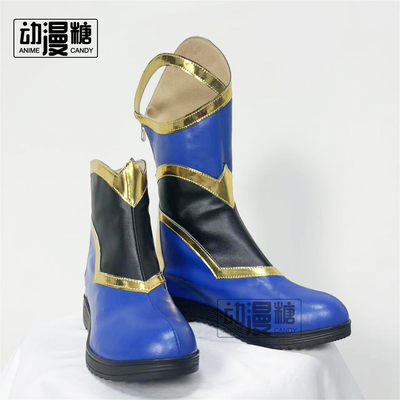 动漫糖 英雄联盟LOL 青花瓷刀妹艾瑞莉娅COS服装道具鞋内增高靴子