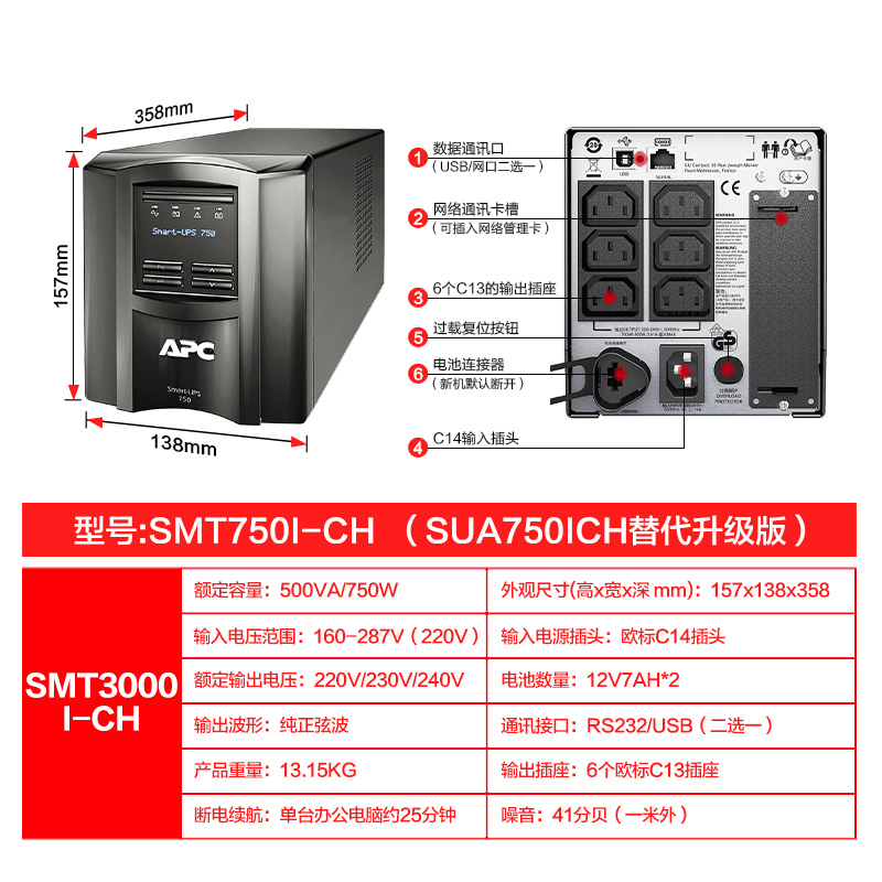 APC施耐德机房服务器不间断ups