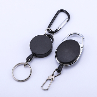 新款钥匙绳带伸缩手机防丢防盗弹力弹簧钥匙扣圈挂链创意男女士老