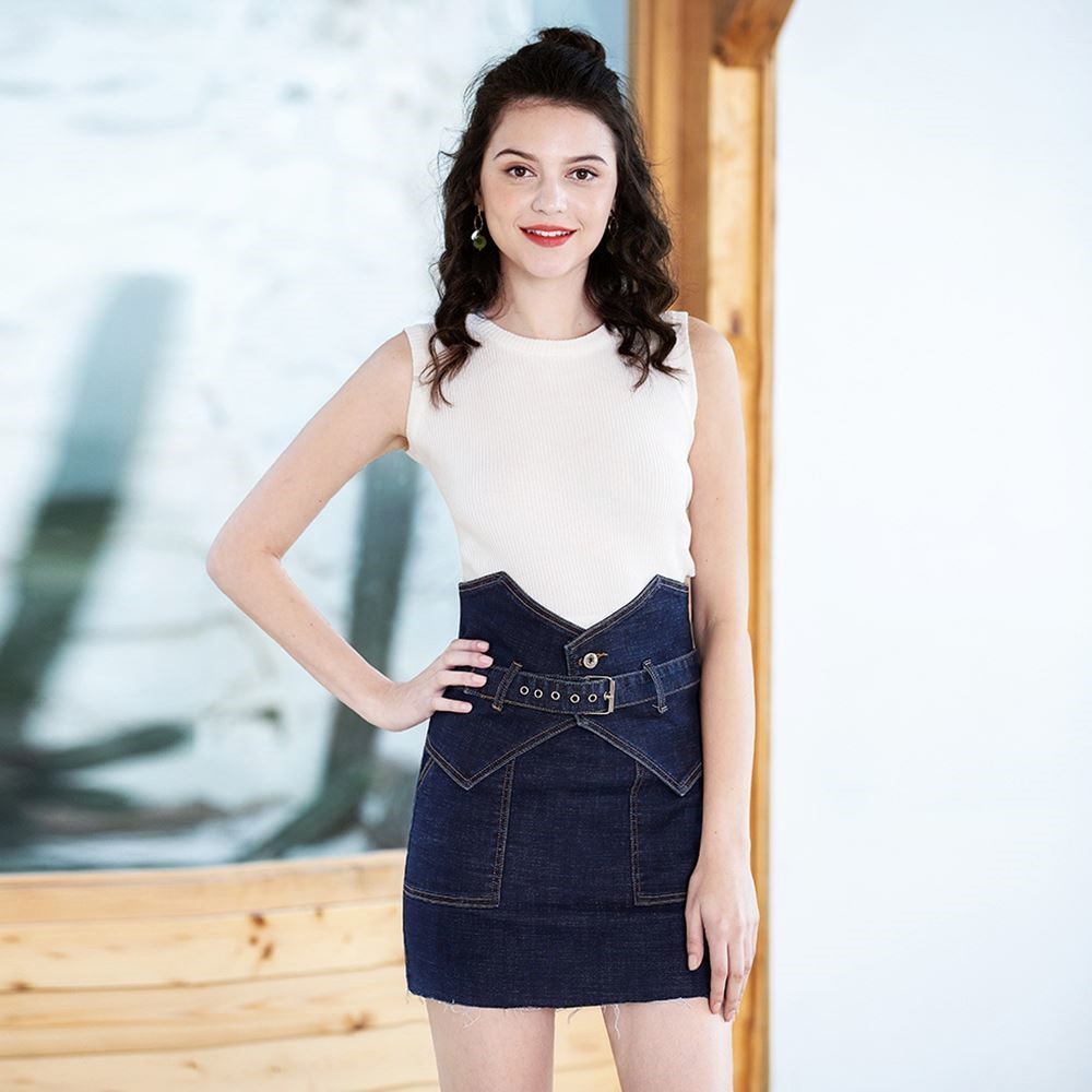 High-waist temperament skirt two-piece denim bag hip skirtin the Women's clothing/Boutique , Skirts  category - from Buy2taobao.com to provide professional Taobao agent buy service