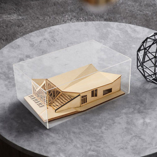现代别墅建筑几何模型摆件