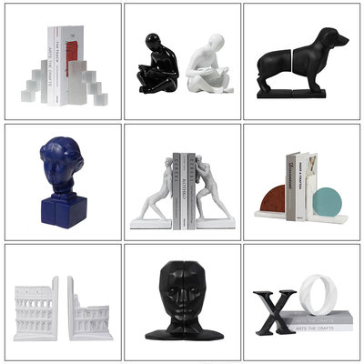 抽象人物雕像书档摆件客厅家居酒柜样板间创意书挡书靠书立装饰品