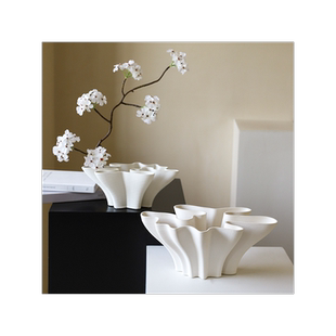 日式侘寂风花瓶摆件高级感艺术软装饰品民宿素雅日式陶艺茶室摆设