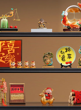 马年雕塑布置摆件国潮结婚装饰品