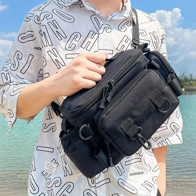 户外路亚包多功能腰竿收