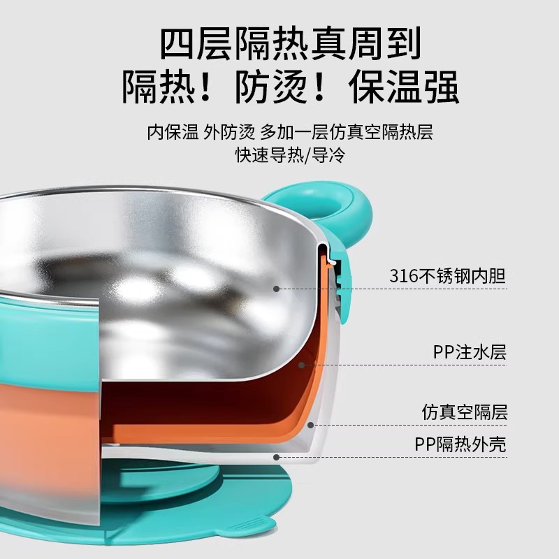 儿童316不锈钢辅食碗宝宝