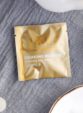 英国JING TEA 大吉岭红茶 三角立体纱网茶包饱满醇厚 2.5g*20包