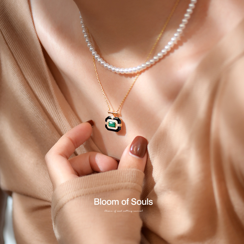 《绿洲彼岸》原创纯银黑玛瑙项链