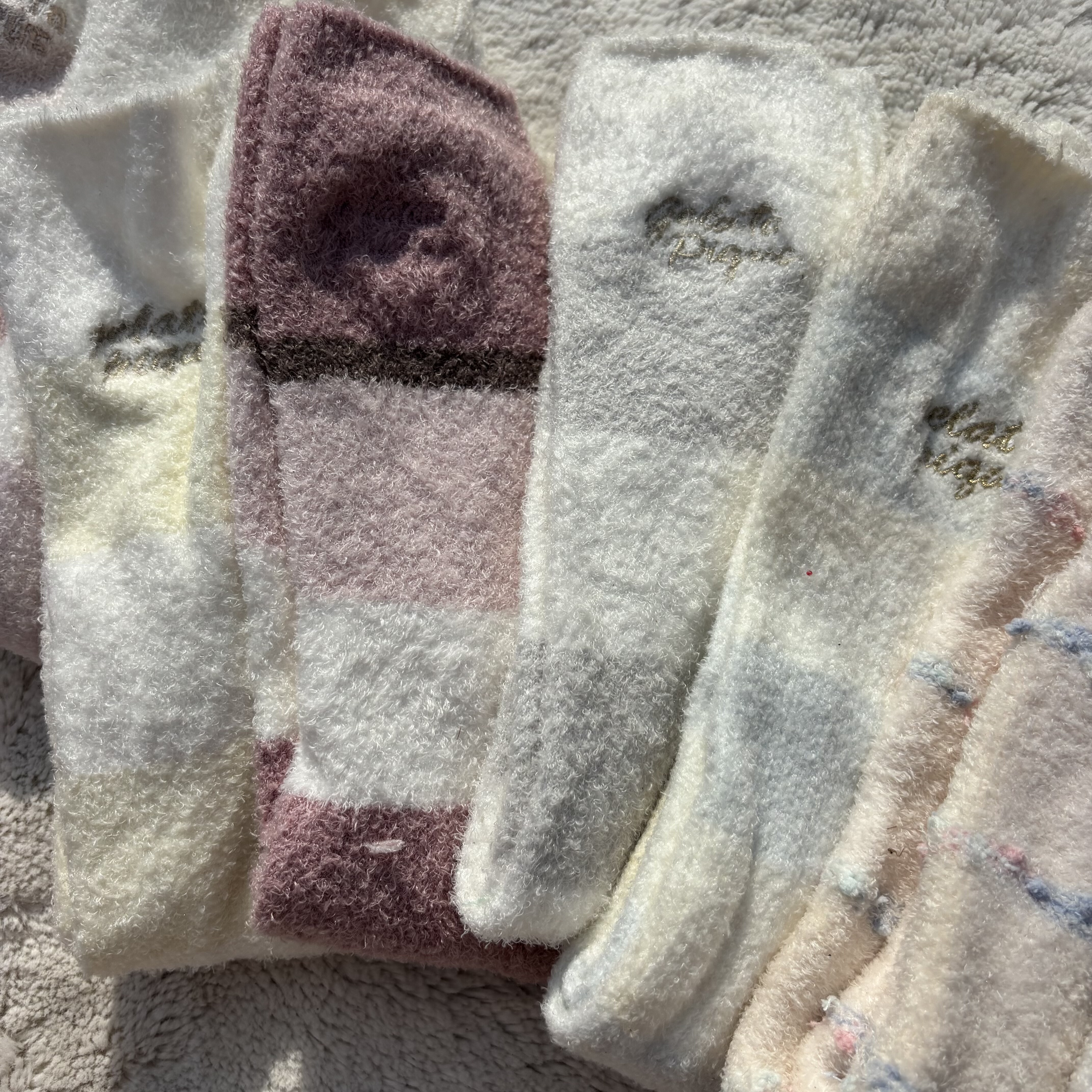 牛货！外贸日单女士刺绣羽纱高弹冬季保暖水貂绒长款护膝护腿袜套