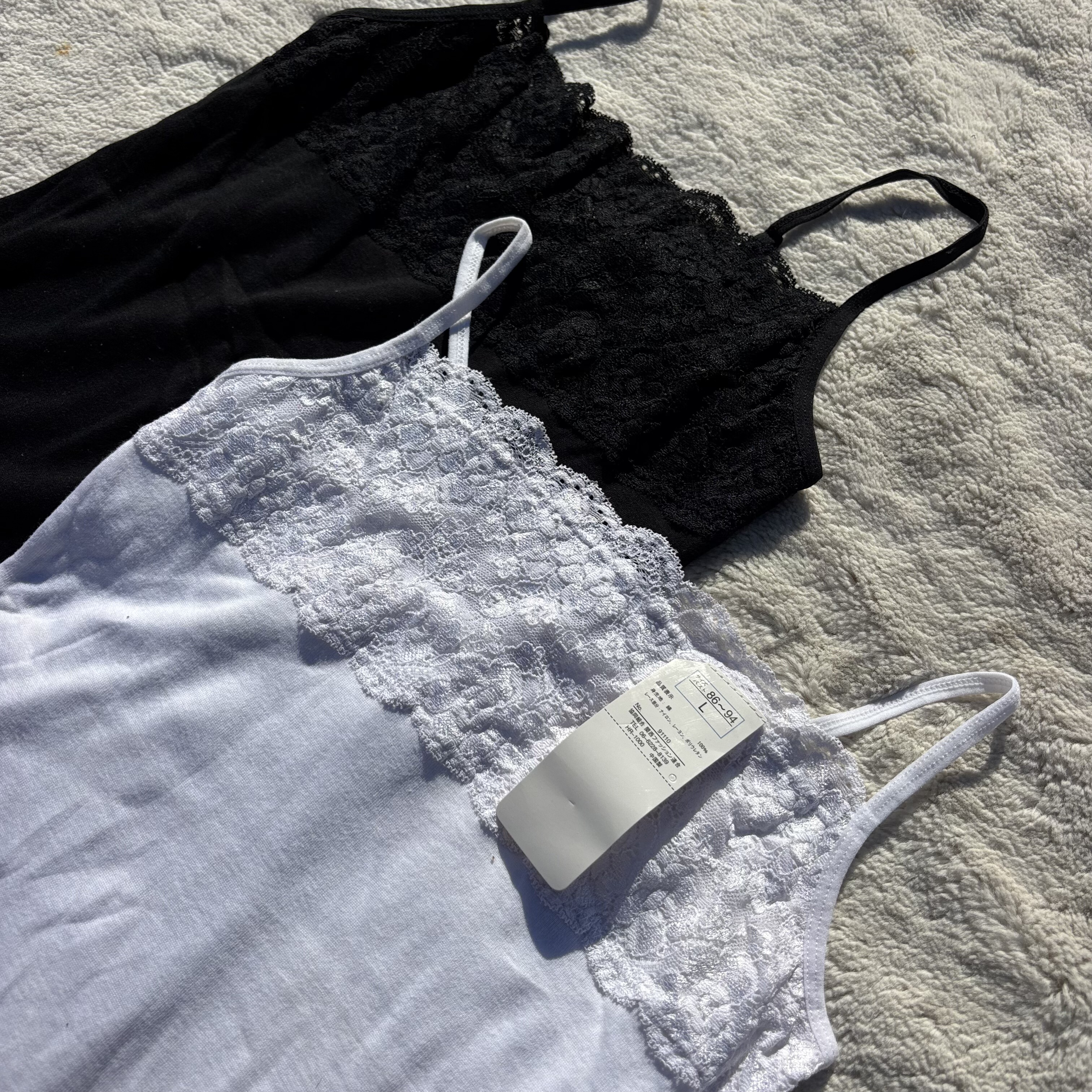 100%生态全棉！外贸日单女士纯棉蕾丝吊带无袖纯色甜美打底小背心