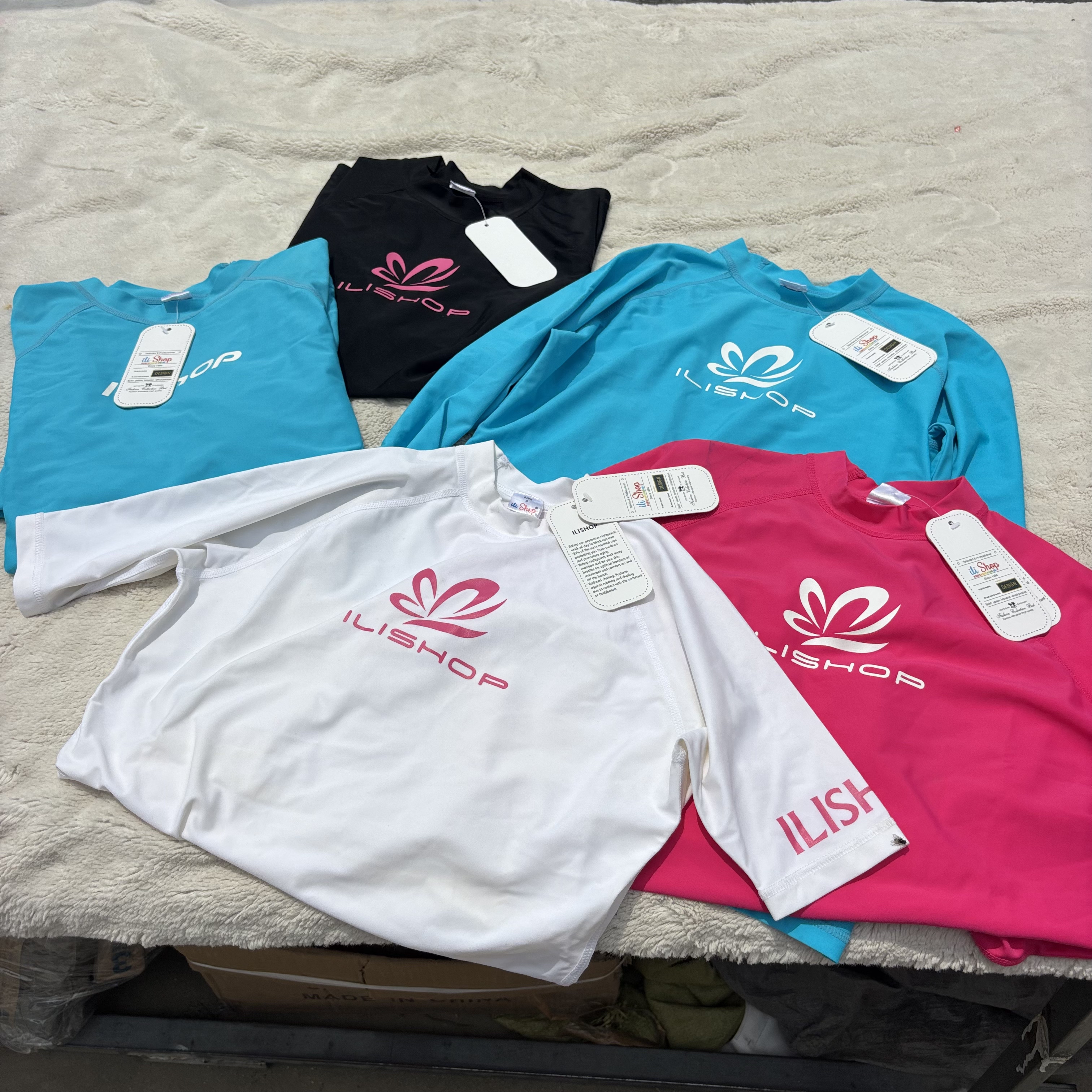 小众贵牌！外贸ILISHOP半高领短袖潜水服上衣 速干防晒冲浪水母衣