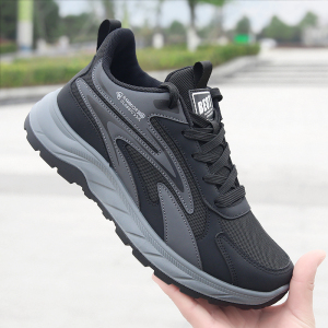 老人鞋男士软底休闲运动鞋轻便防滑老北京男鞋春季百搭网面健步鞋