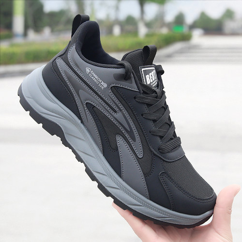 男鞋休闲轻便网面健步鞋秋冬棉鞋