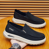 布鞋 软底防滑开车鞋 2026春季 透气一脚蹬休闲老北京布鞋 子 新款 男士