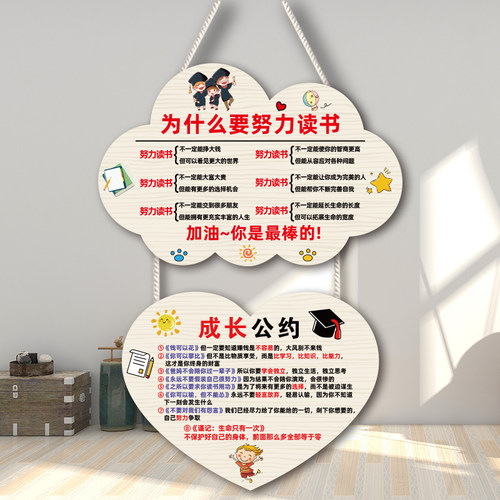 儿童好习惯养成学习励志标语挂牌
