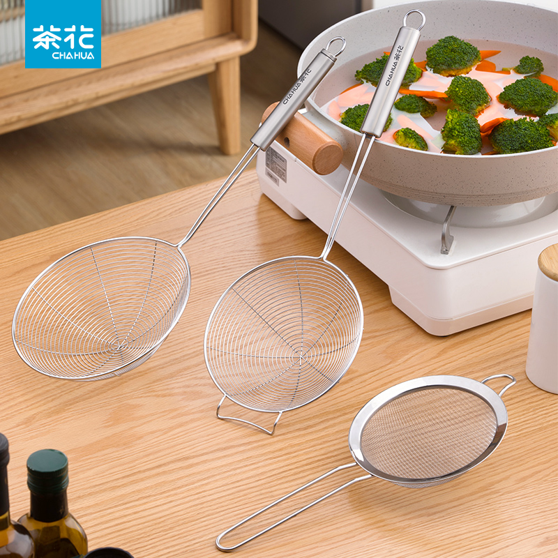 茶花不锈钢家用大漏勺