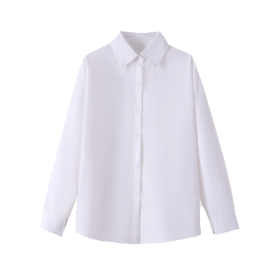 白色衬衫外套女装2023新款秋冬