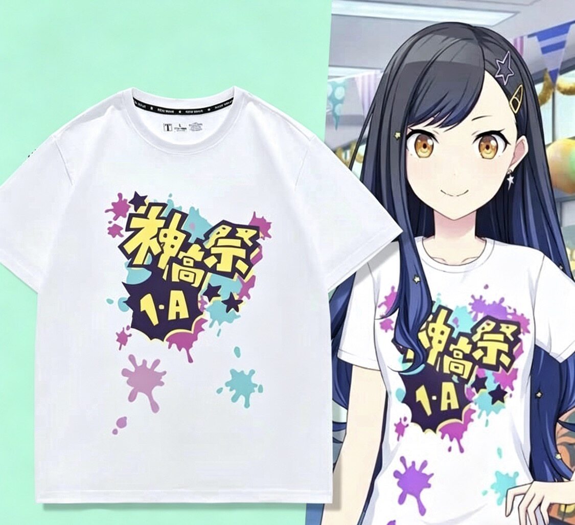缤纷舞台纯棉短袖二次元COS衣服上衣feat初音未来T恤日系痛衣全新